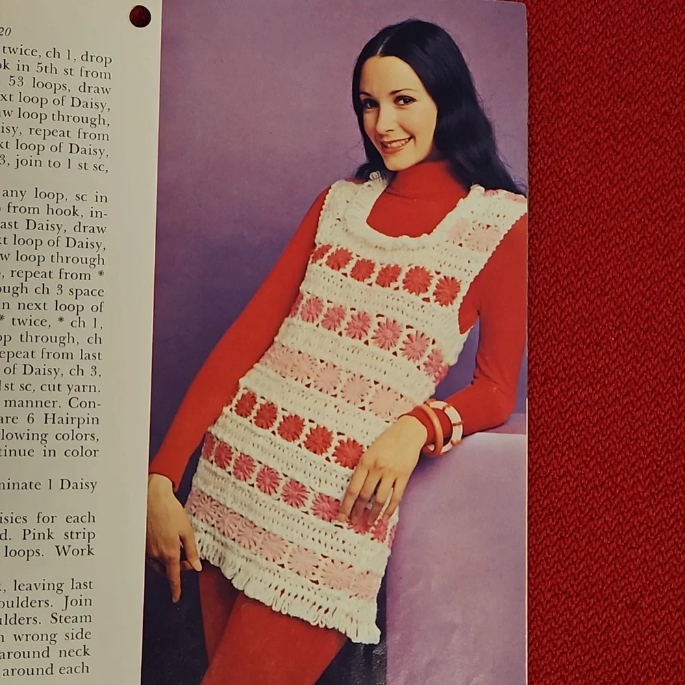 2 vintage crochet pattern instruction booklets 60s 70s granny squares shrink